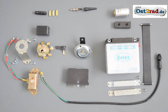 Elektrikausstattung Elektrik Batterie Z�ndschloss Steuerteil Blinkgeber Simson S51 S50