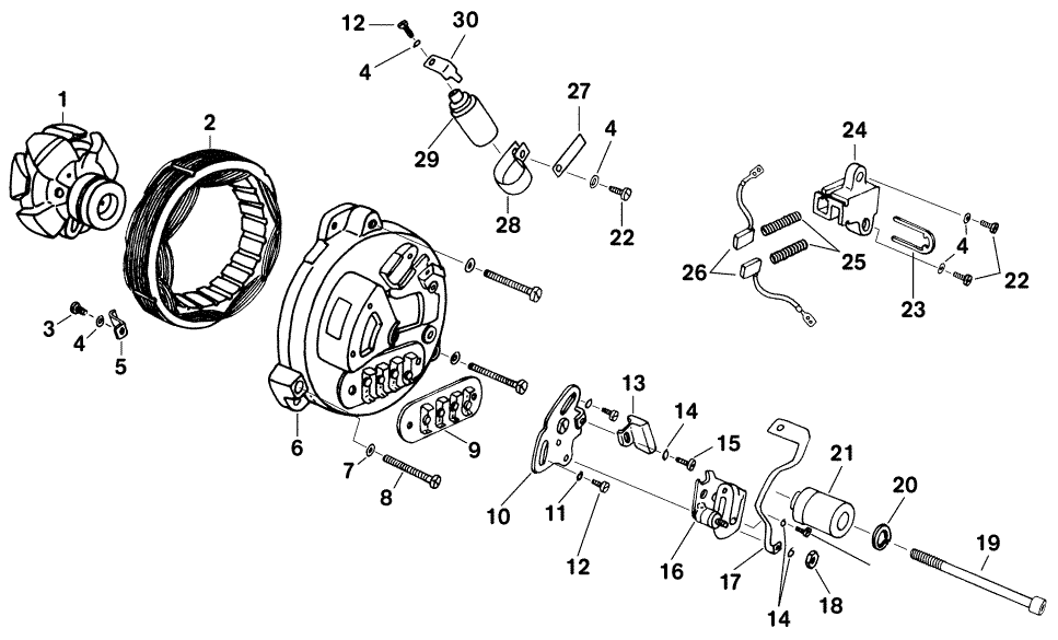 Ersatzteilkatalog elektrische Ausr&uuml;stung Drehstromlichtmaschine Z&uuml;ndung Unterbrecher MZ ETZ 125/150