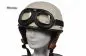 Preview: Oldtimerhelm mit Brille passend für MZ JAWA SIMSON AWO Halbschale - Leder braun Preview: Oldtimerhelm mit Brille passend für MZ JAWA SIMSON AWO Halbschale - Leder braun