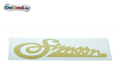 Aufkleber Hersteller-Schriftzug Simson Gold alte Variante