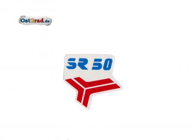 Aufkleber für Beinblech SR50 rot/blau