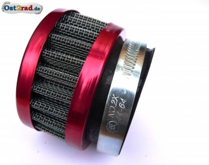 Sportluftfilter Moped, Simson, flach, rot