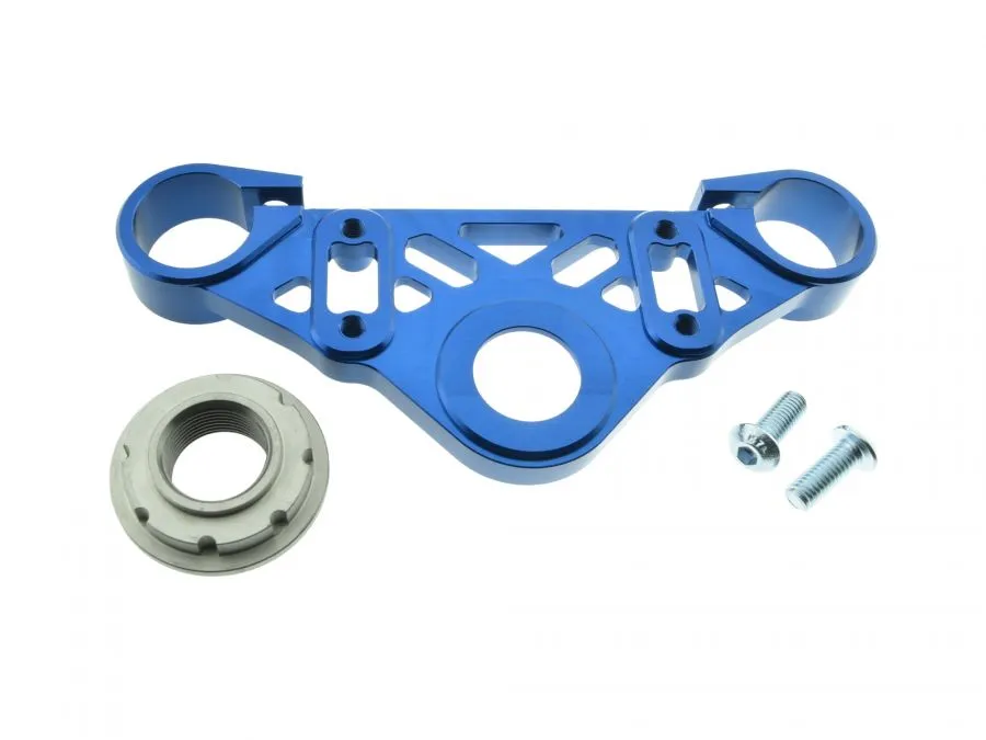 CNC obere Gabelbrücke S50 S51 BLAU eloxiert CNC obere Gabelbrücke S50 S51 BLAU eloxiert