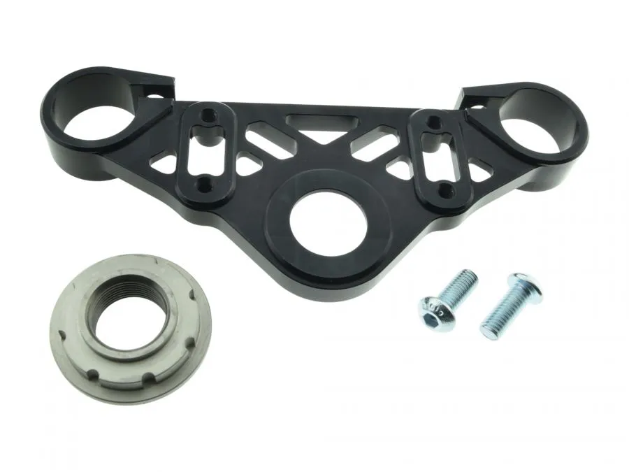 CNC obere Gabelbrücke S50 S51 SCHWARZ eloxiert CNC obere Gabelbrücke S50 S51 SCHWARZ eloxiert