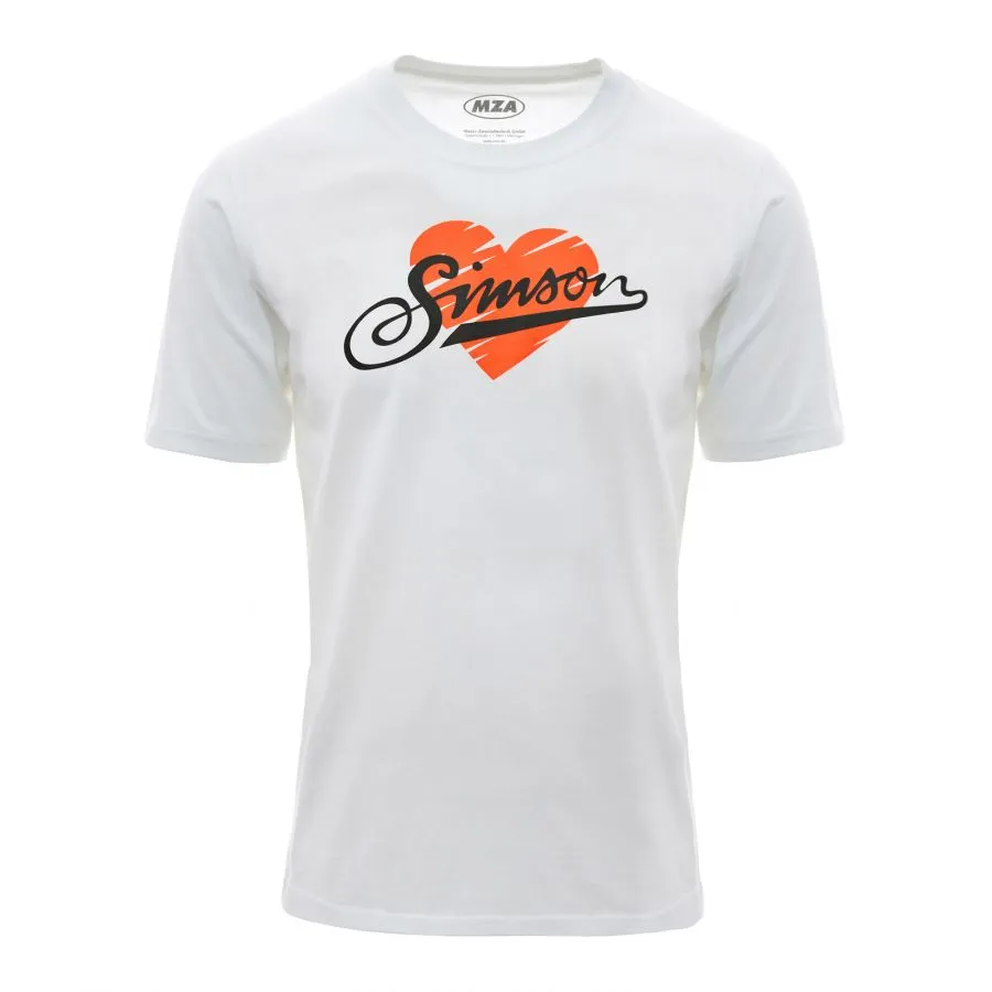 T-Shirt SIMSON Herz weiss T-Shirt SIMSON Herz weiss