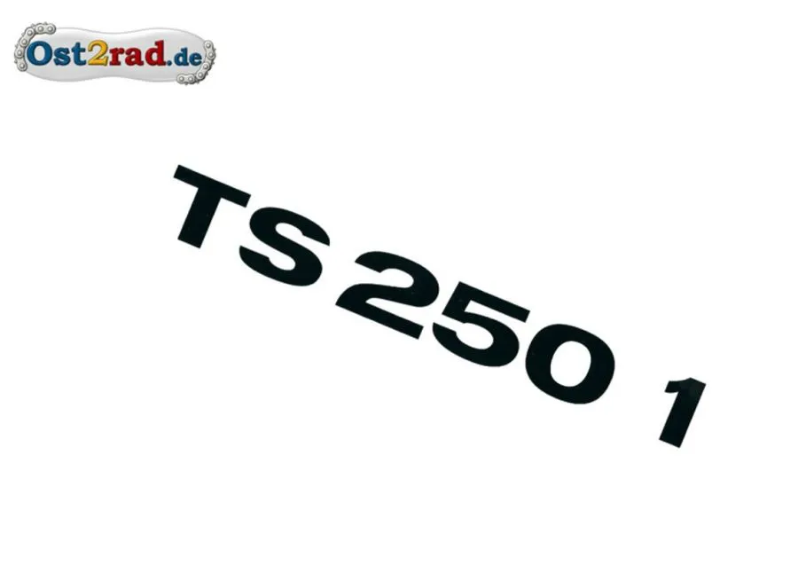 Aufkleber passend für MZ TS250/1 schwarz Aufkleber passend für MZ TS250/1 schwarz