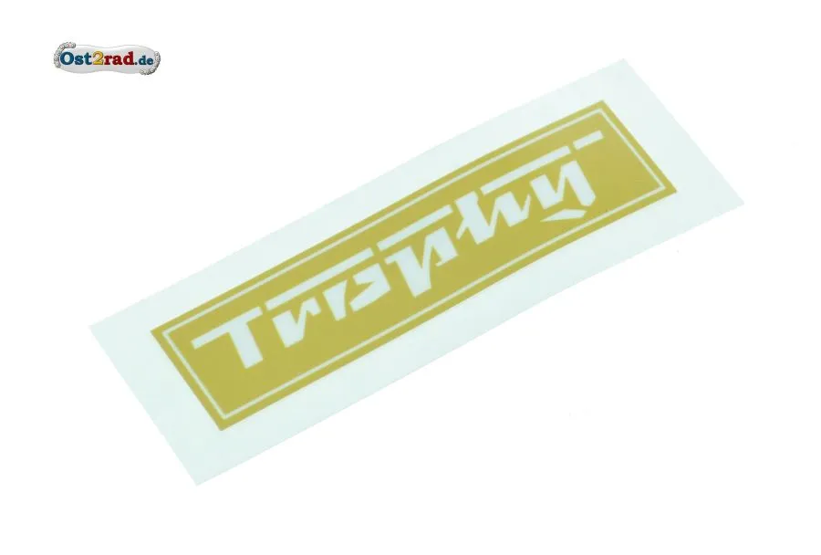 Aufkleber Trophy weiss gold - 83 x 21 mm Aufkleber Trophy weiss gold - 83 x 21 mm