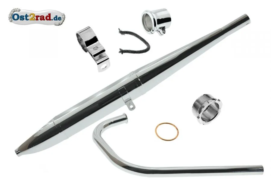 Auspuff SATZ AWO Sport 95cm ø35mm Zigarre chrom Auspuff SATZ AWO Sport 95cm ø35mm Zigarre chrom