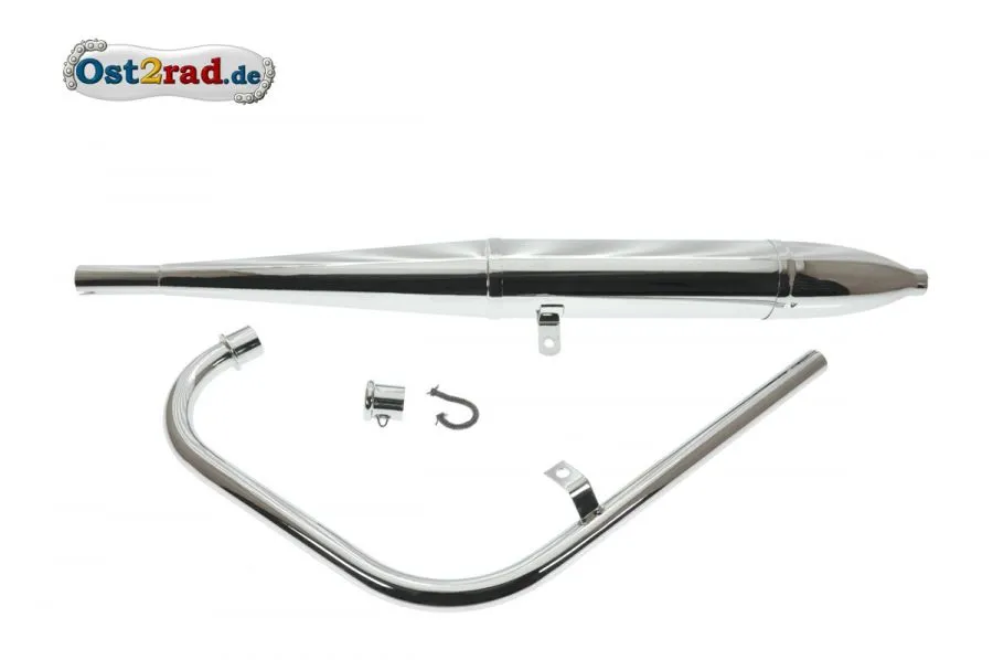 Auspuff SATZ AWO Touren 95cm ø30mm Zigarre chrom - mit Steckkrümmer Auspuff SATZ AWO Touren 95cm ø30mm Zigarre chrom - mit Steckkrümmer