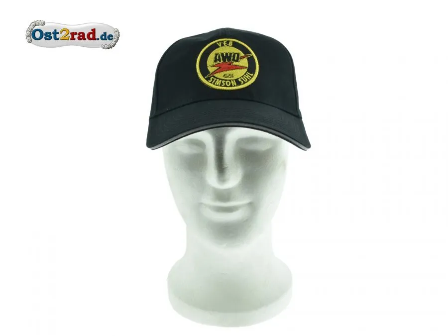 Basecap, Schirmmütze schwarz mit AWO-Logo gelb Basecap, Schirmmütze schwarz mit AWO-Logo gelb