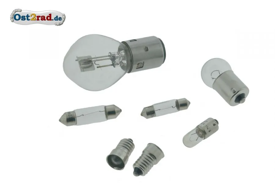 Birnensatz Glühlampen 6V passend für MZ BK 350 Birnensatz Glühlampen 6V passend für MZ BK 350