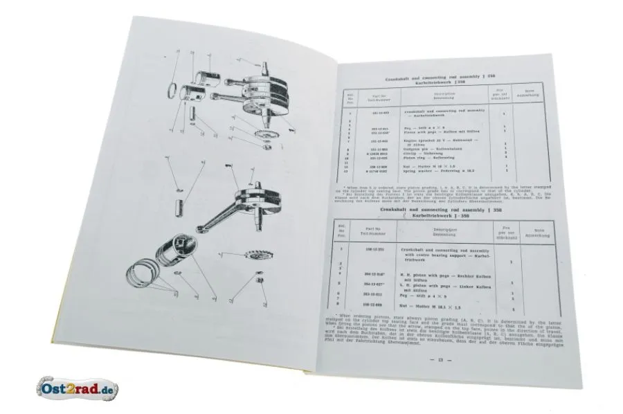 Ersatzteilkatalog Jawa 250 350 Typ 353 354 /04 deutsch Ersatzteilkatalog Jawa 250 350 Typ 353 354 /04 deutsch