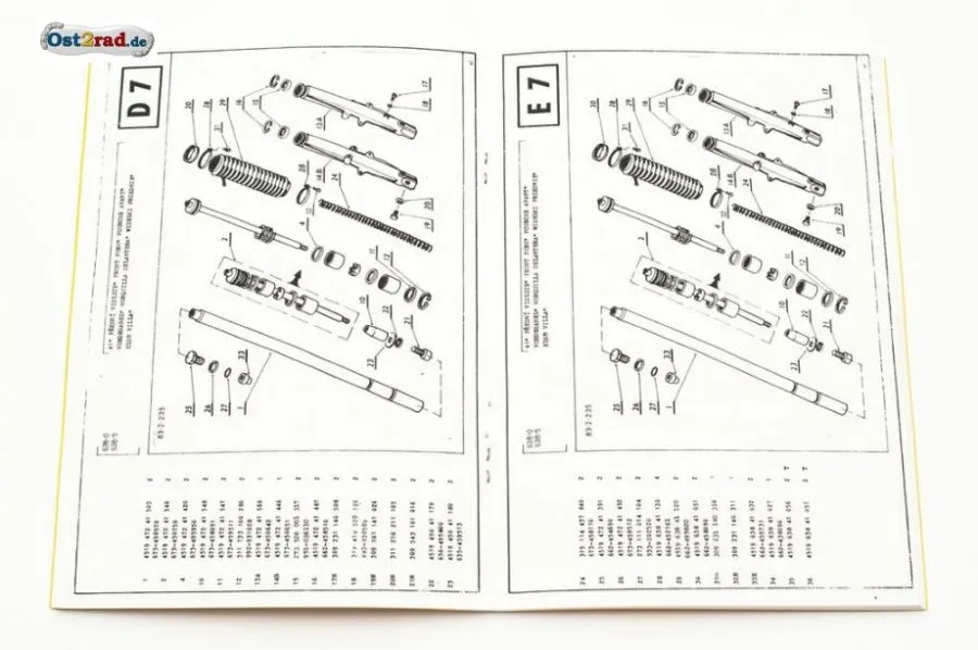Ersatzteilkatalog JAWA 350 Typ 638 in 4 Sprachen Ersatzteilkatalog JAWA 350 Typ 638 in 4 Sprachen