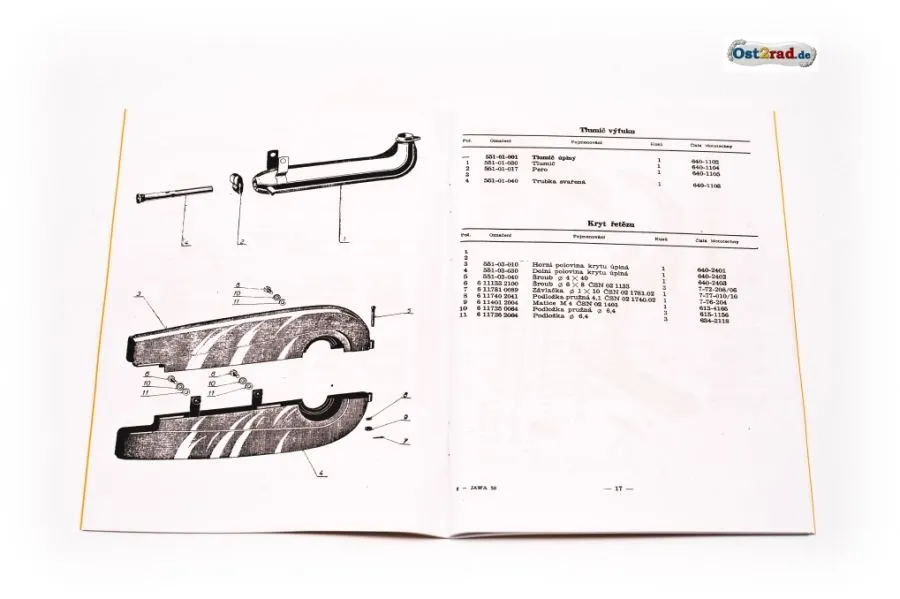 Ersatzteilkatalog JAWA 50ccm Typ 551 Sport Ersatzteilkatalog JAWA 50ccm Typ 551 Sport