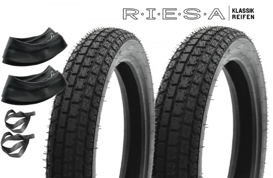 Reifensatz Jawa 350 Typ 354, Riesa 3,25x16 und 3,50x16 Reifensatz Jawa 350 Typ 354, Riesa 3,25x16 und 3,50x16