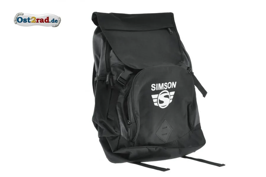 Rucksack schwarz-grau mit SIMSON Logo weiß Rucksack schwarz-grau mit SIMSON Logo weiß