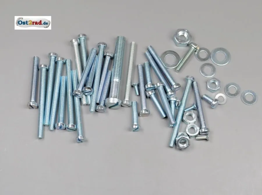 Schraubensatz Motor passend für MZ TS 250/1 Schlitz Schraubensatz Motor passend für MZ TS 250/1 Schlitz