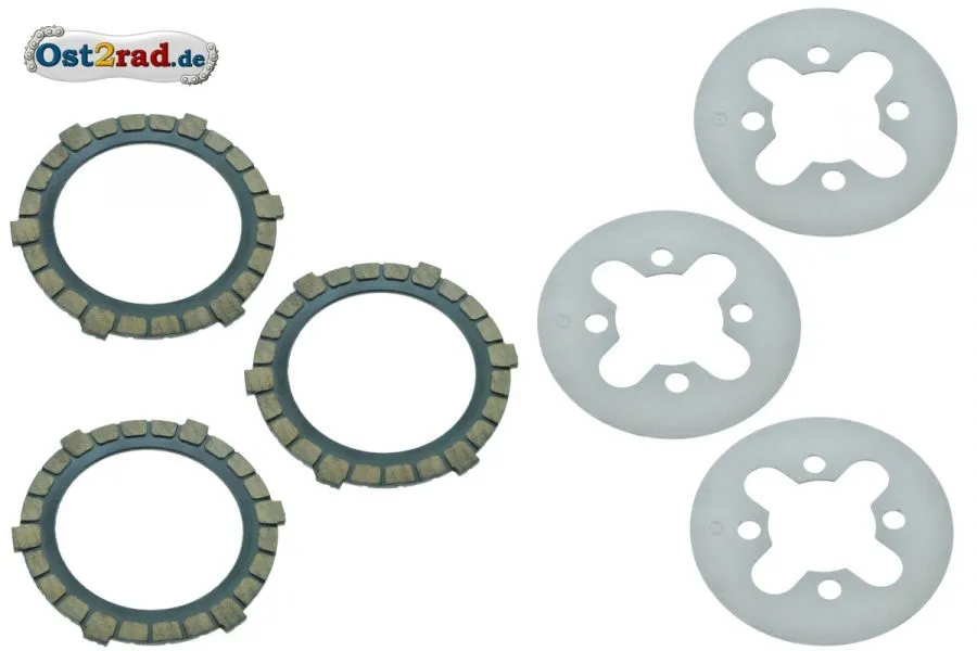 Set Kupplungsteile Regenerierung - 3x Kupplungsscheiben, 3x Kupplungslamellen - für SR2, KR50, SR4-1, SR2E Set Kupplungsteile Regenerierung - 3x Kupplungsscheiben, 3x Kupplungslamellen - für SR2, KR50, SR4-1, SR2E