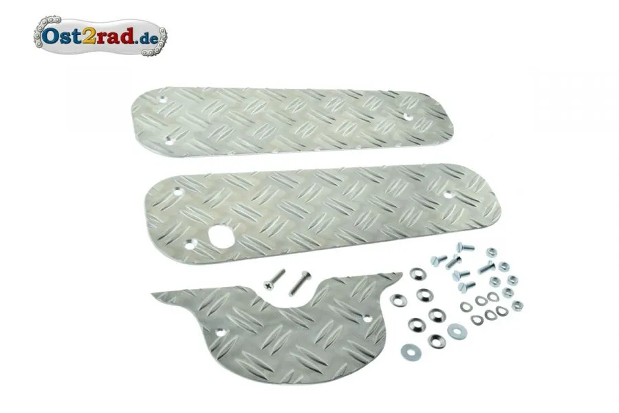Set Riffelblech Trittbretter + Armaturenblech SIMSON Schwalbe KR51 Set Riffelblech Trittbretter + Armaturenblech SIMSON Schwalbe KR51