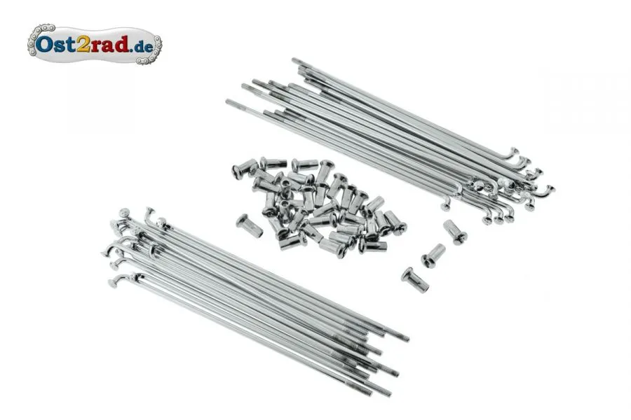 Speichensatz chrom M3,5-140 mm - speziell für 1,85x16 Felge Speichensatz chrom M3,5-140 mm - speziell für 1,85x16 Felge