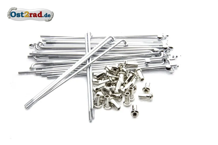Speichensatz verstärkt für Simson S50 S51 SR4- Edelstahl für 16" Felge Speichensatz verstärkt für Simson S50 S51 SR4- Edelstahl für 16" Felge