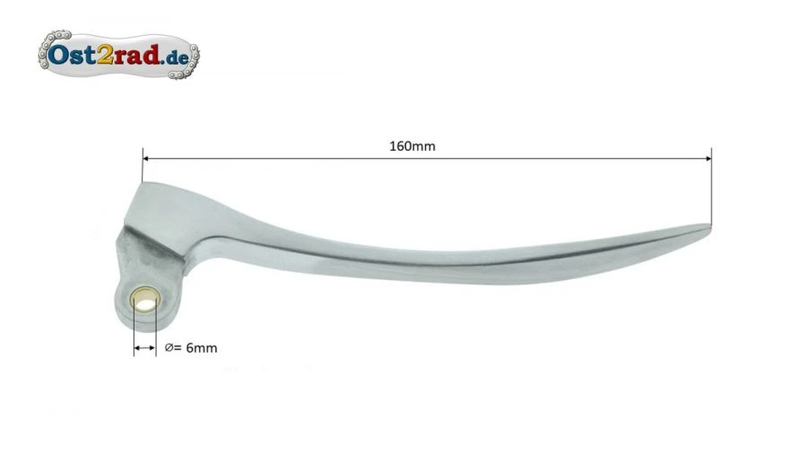 Spitzhebel rechts Bremse lang MZ ES AWO RT BK EMW BMW IWL Alu natur Spitzhebel rechts Bremse lang MZ ES AWO RT BK EMW BMW IWL Alu natur