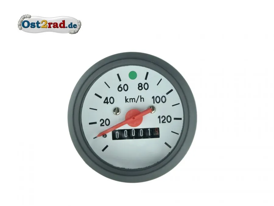 Tachometer 120 für Simson S51 S70 60mm Blatt WEIß-schwarzer Ring Tachometer 120 für Simson S51 S70 60mm Blatt WEIß-schwarzer Ring