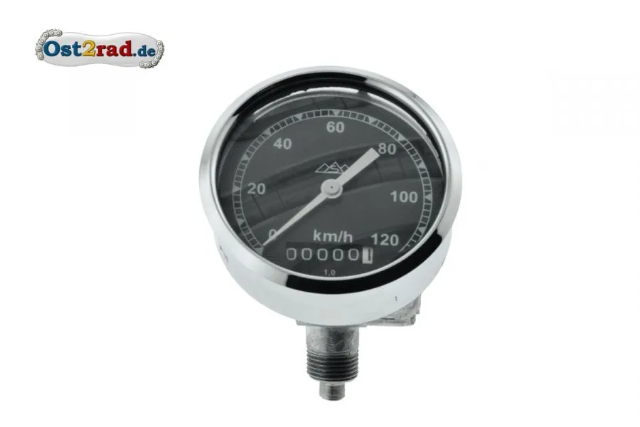 Tachometer AWO EMW IFA BK350 bis 120 mit CHROMRING Tachometer AWO EMW IFA BK350 bis 120 mit CHROMRING