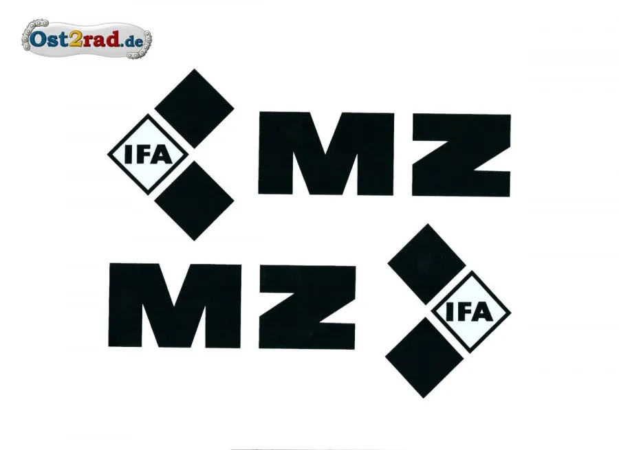 Tankaufkleber SATZ original MZ IFA schwarz ETZ, Doppelfolie Tankaufkleber SATZ original MZ IFA schwarz ETZ, Doppelfolie