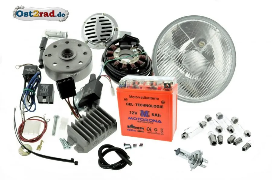 Umbausatz Zündung Vape für MZ ES 125 150 komplett 12V mit Reflektor H4 Umbausatz Zündung Vape für MZ ES 125 150 komplett 12V mit Reflektor H4