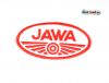 Aufnäher Jawa Logo oval klein weiß/rot