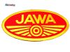 Aufn�her Jawa Logo oval gro� rot/gelb