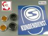 Blechschild Trabant Kundendienst + Blinker spitz Trabant 500, Wartburg 311