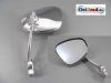 Lenkerklemmspiegel Oldtimer Nierenform IWL, chrom