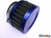 Sportluftfilter Motorrad, MZ 250, 251 und 300, flach, blau