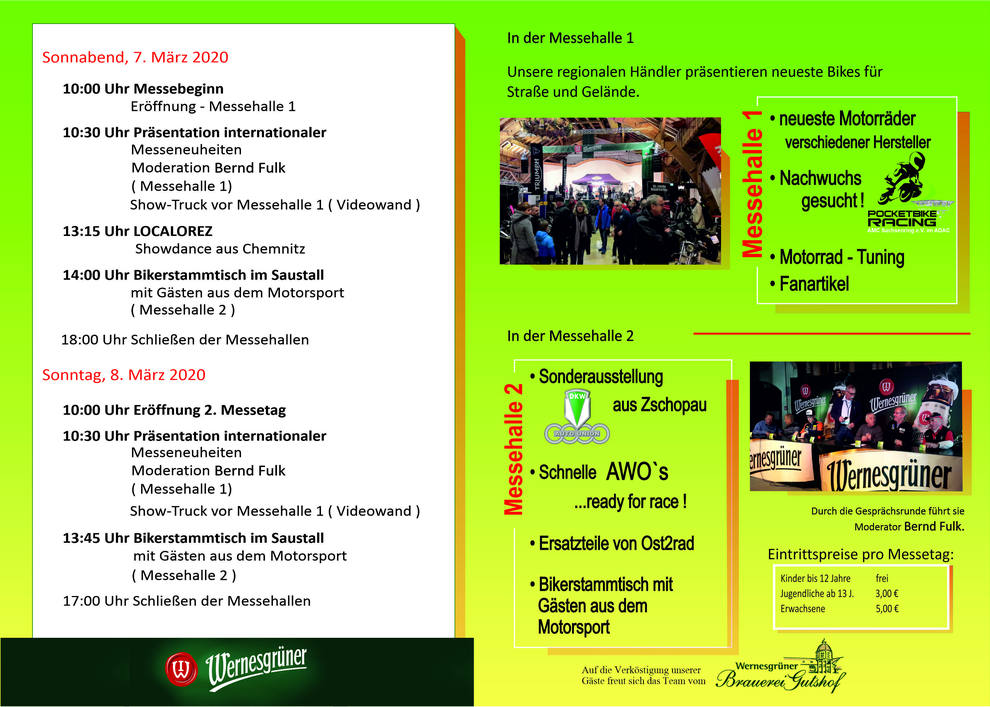 Flyer 2.Motorrad-Messe Westsachsen-Vogtland