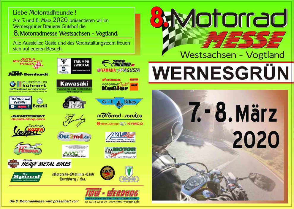 Flyer 2.Motorrad-Messe Westsachsen-Vogtland