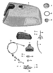 Tafel 8 Fahrgestell Kraftstoffbehälter, Tachometer