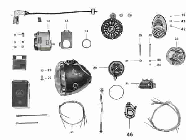 Elektrische Anlage, Tachometer, Tachometerwelle
