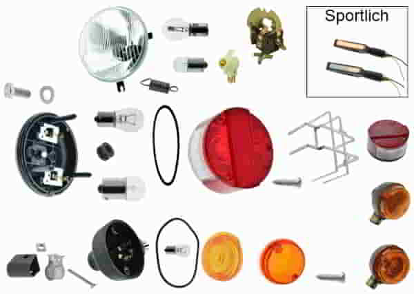 Scheinwerfer-Blinker-Rücklicht SR 50 -rund