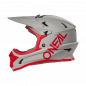 Preview: Crosshelm O`NEAL Sonus SOLID V.25 grau rot