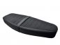Preview: Tuning Sitzbank „Street Line“ – Alcantara schwarz gestreift für Simson S50 S51 S70