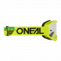 Preview: O`NEAL Crossbrille B-10 Youth Goggle SOLID Neon Klarglas Kinder