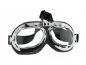 Preview: Brille Oldtimer Motorrad Motorradbrille Pilotenbrille silber