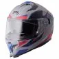 Preview: Integralhelm Gelero gms matt grau-blau-rot