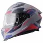 Preview: Integralhelm Gelero gms matt grau-blau-rot