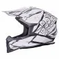 Preview: SET Motocrosshelm Fortis Graffi gms mattschwarz-weiss + Crossbrille + Schultertasche
