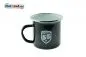 Preview: Blechtasse Schwalbe schwarz mit weißem Aufdruck Preview: Blechtasse Schwalbe schwarz mit weißem Aufdruck