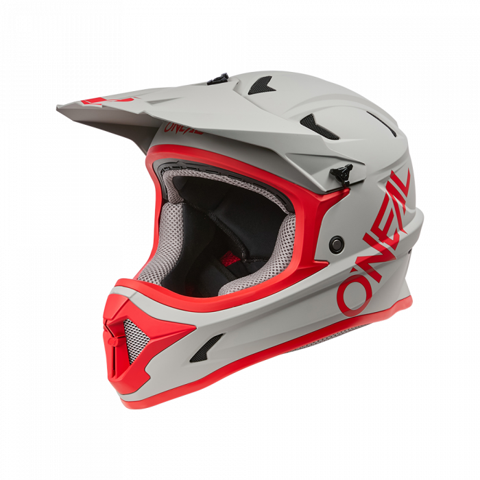 Crosshelm O`NEAL Sonus SOLID V.25 grau rot
