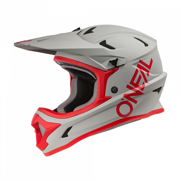 Crosshelm O`NEAL Sonus SOLID V.25 grau rot
